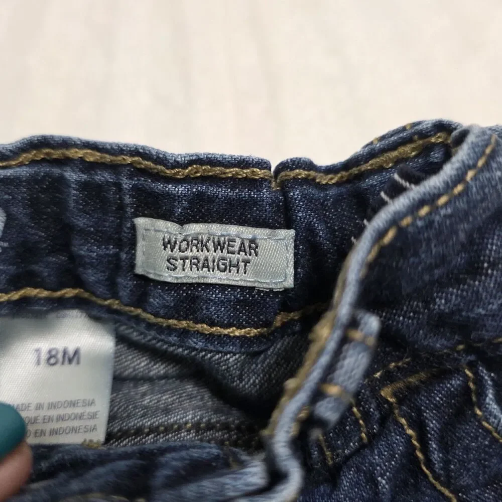 B'gosh Blue Jeans Workwear Straight Infant Size 18mo